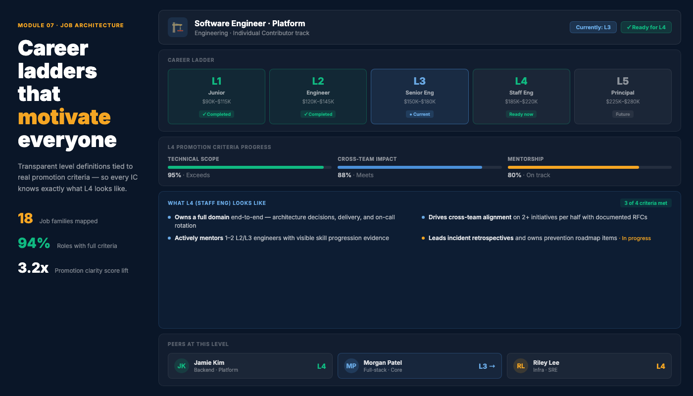 Cadence role-definition view with level context